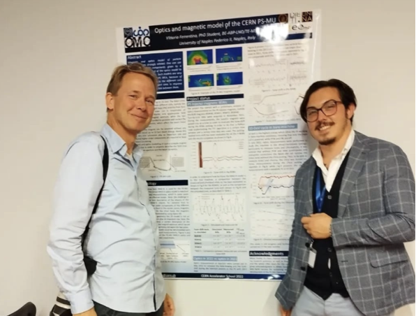 Vittorio after presenting his poster at CAS, with Frank Tecker, the CAS director