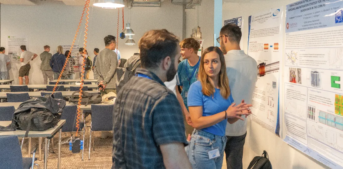 Participants during the poster session. Picture: Noemi Caraban / (CERN)