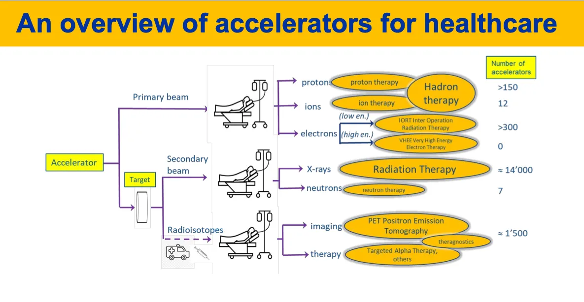 Slide from Maurizio's presentation showing the different types of medical applications