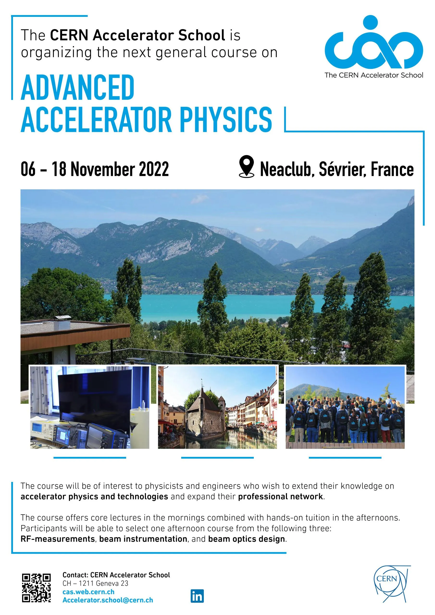 CERN Accelerator School | Advanced Accelerator Physics, 6 – 18 November 2022