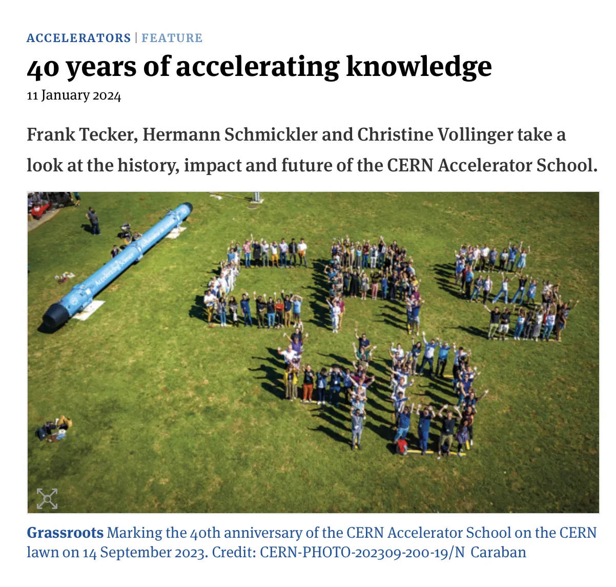 40 years of accelerating knowledge