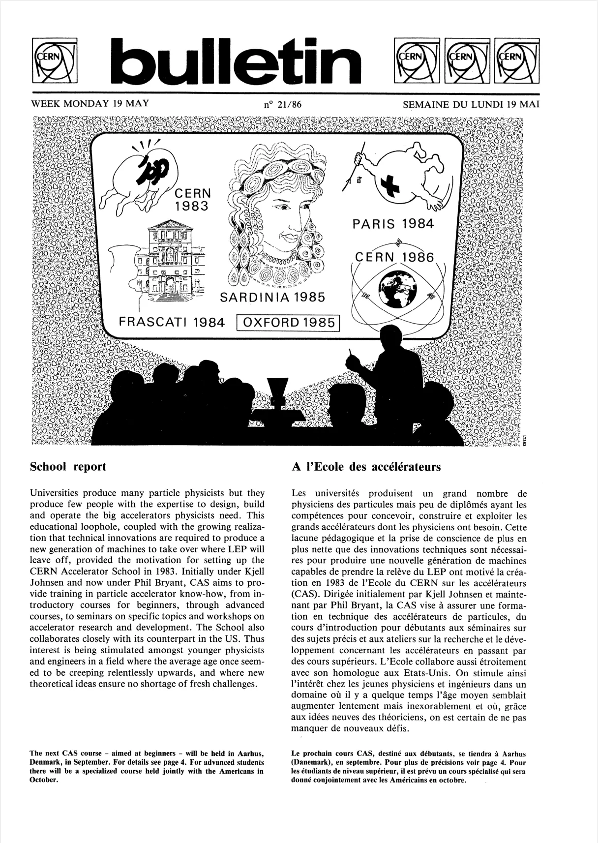 School Report, CERN Bulletin, 1986